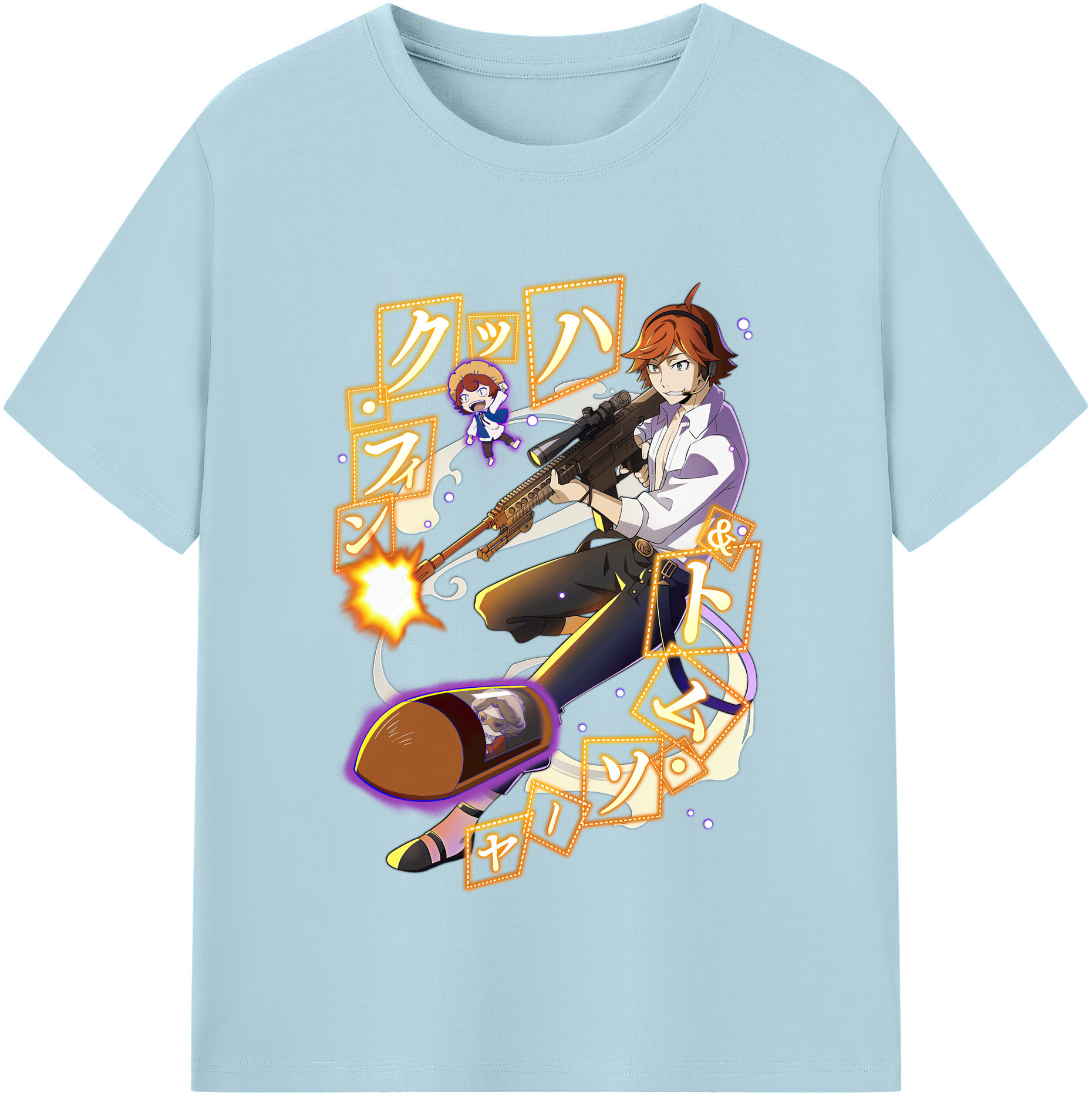 （画像用） 文豪ストレイドッグス Bungo Stray Dogs 綿100％半袖Tシャツ（フロントプリント）